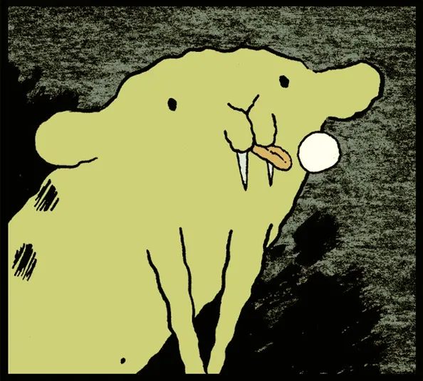 Sabre qui mange un flocon de neige